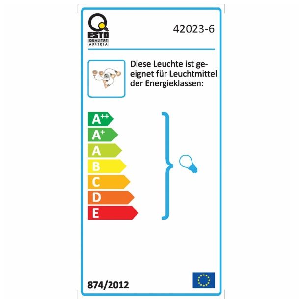 NADGRADNA STROP. SVETILKA ESTO RAMONA 6X40W E14