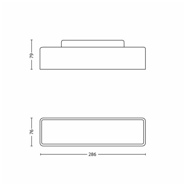 NADGRADNA STROP. SVETILKA PHILIPS PEACE 1X11W 2G7 30423/31/16 BELA