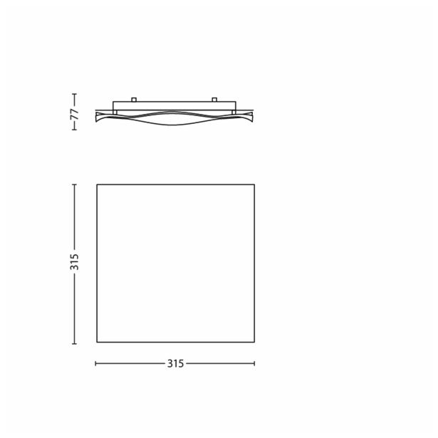 NADGRADNA STROP. SVETILKA PHILIPS TIDES 1X22W 2GX13 32614/31/16 BELA