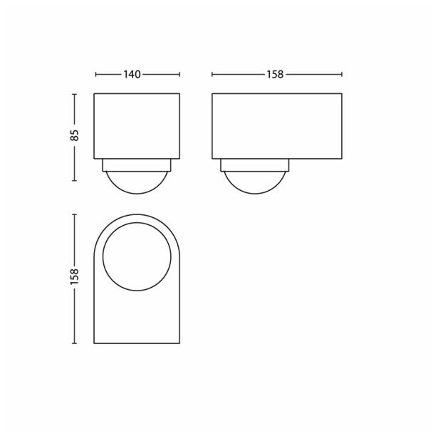 NADGRADNI SENZOR 17266/30/16 BLUESKY 2V1 360° ČRN SENZOR