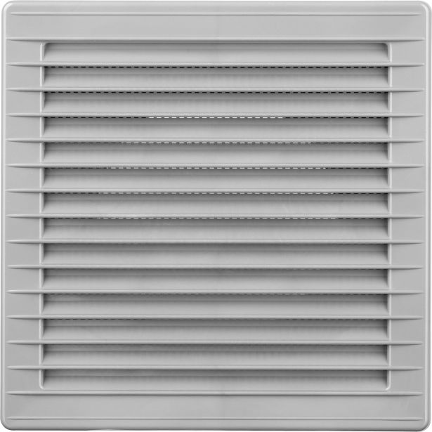 ZRAČNIK BREZ REGULACIJE AIRROXY NADO. REŠETKA FI 120 SIVA 170X170 Z MREŽICO