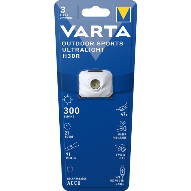 NAGLAVNA SVETILKA VARTA H30R BELA