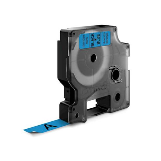 NALEPKE IN TRAKOVI DYMO D1 TRAK 12 MM ČRNA NA MODRI, 45016
