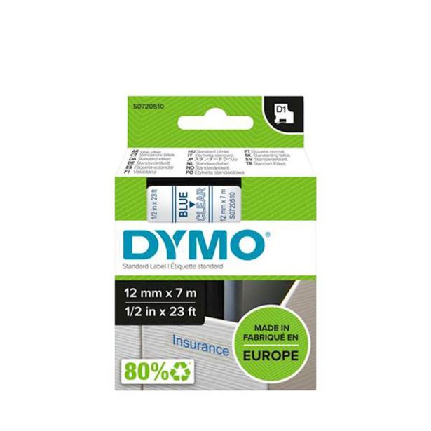 NALEPKE IN TRAKOVI DYMO D1 TRAK 12 MM MODRA NA POZORNI, 450110
