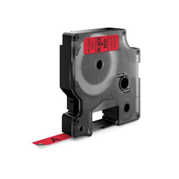 NALEPKE IN TRAKOVI DYMO D1 TRAK 9 MM ČRNA NA RDEČI, 40917