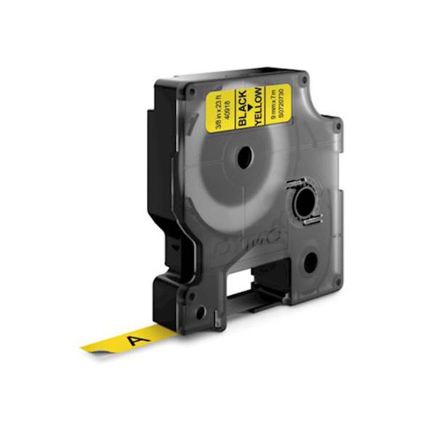 NALEPKE IN TRAKOVI DYMO D1 TRAK 9 MM ČRNA NA RUMENI, 409180