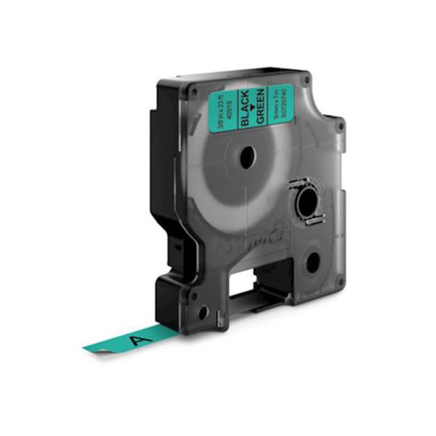 NALEPKE IN TRAKOVI DYMO D1 TRAK 9 MM ČRNA NA ZELENI, 40919