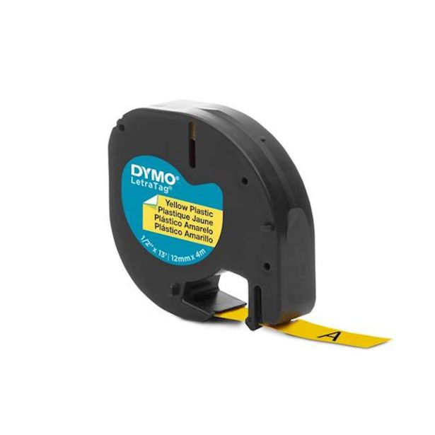 NALEPKE IN TRAKOVI DYMO LT TRAK 12 MM ČRNA NA RUMENI, 91202