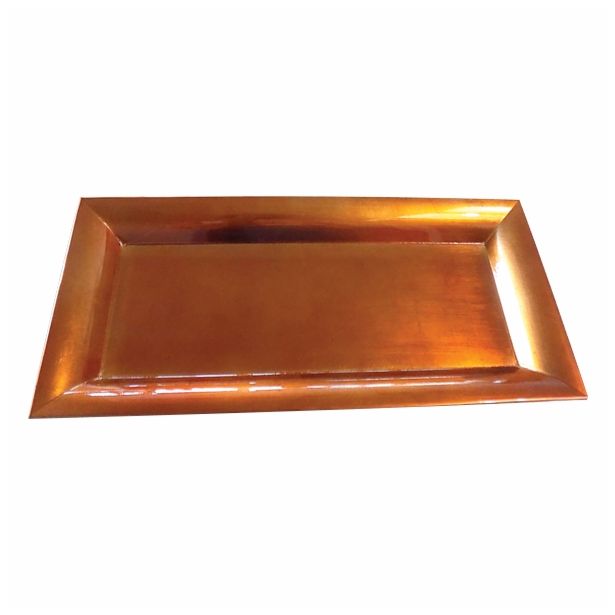 NAMIZNA DEKORACIJA GLOSSTYLE KROŽNIK 36X17 CM ORANŽNI DEKORATIVNI UMETNA MASA