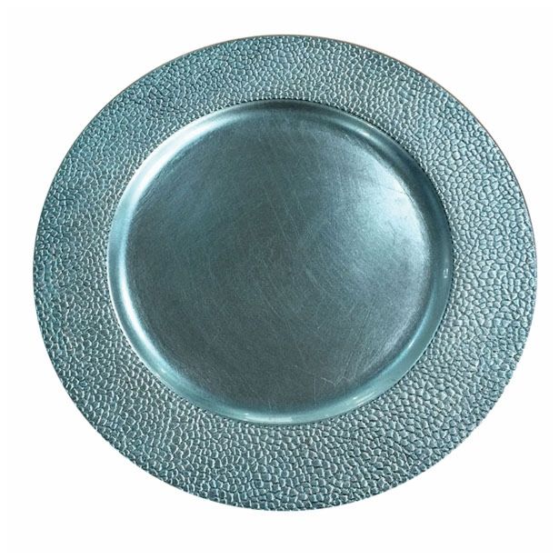 NAMIZNA DEKORACIJA GLOSSTYLE KROŽNIK FI 33 MODRI DEKORATIVNI UMETNA MASA