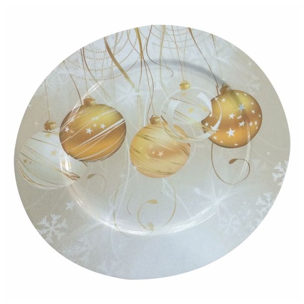 NAMIZNA DEKORACIJA GLOSSTYLE KROŽNIK PRINT FI 33 CM SORTIRANO