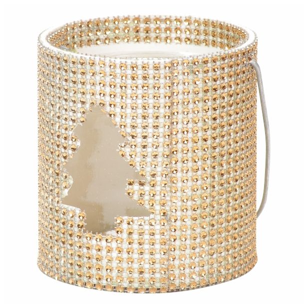 NAMIZNA DEKORACIJA GLOSSTYLE SVEČNIK 11.5X12 CM ZLATE ALI SREBRNE BARVE