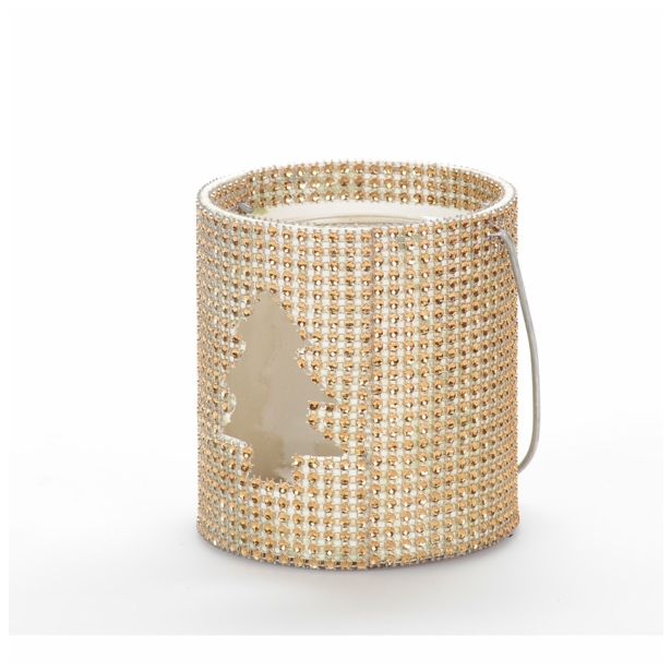 NAMIZNA DEKORACIJA GLOSSTYLE SVEČNIK 11.5X12 CM ZLATE ALI SREBRNE BARVE