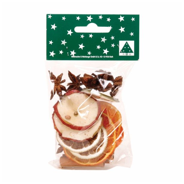 NAMIZNA DEKORACIJA R+W SUH DEKOR ZA ADVENT 35 G POMARANČE/CIMENT/JANEŽEVE