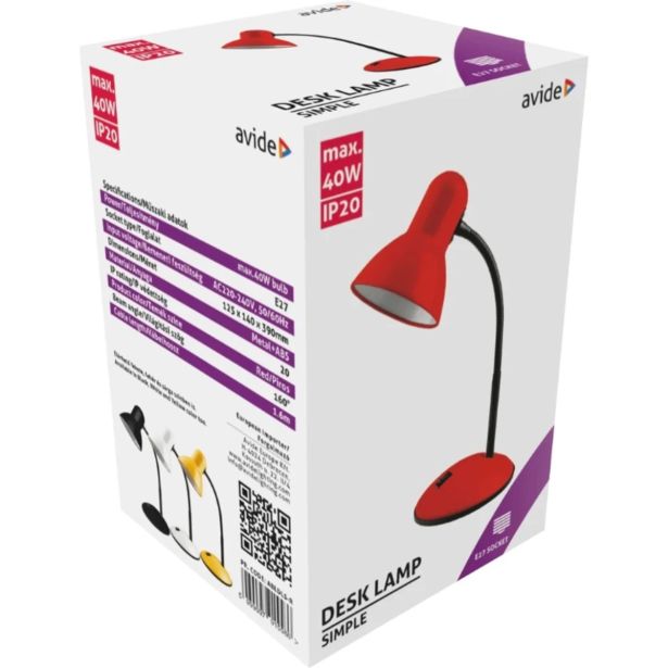 NAMIZNA SVETILKA AVIDE BASIC SIMPLE RDEČA E27
