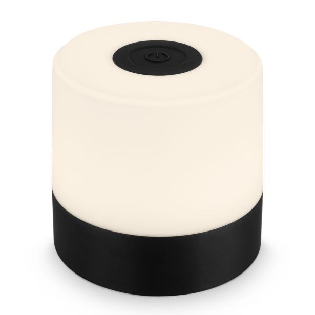 NAMIZNA SVETILKA BRILONER POLNILNA ČRNA PVC 1200MAH USB IP44 ZATEMNILNA 7CM