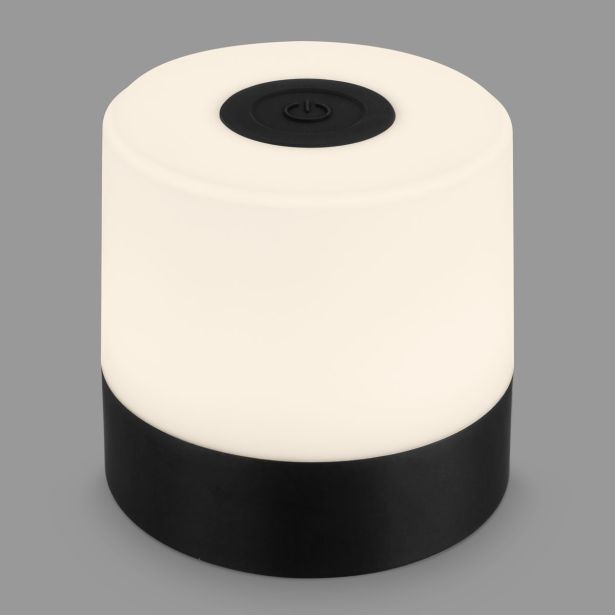 NAMIZNA SVETILKA BRILONER POLNILNA ČRNA PVC 1200MAH USB IP44 ZATEMNILNA 7CM