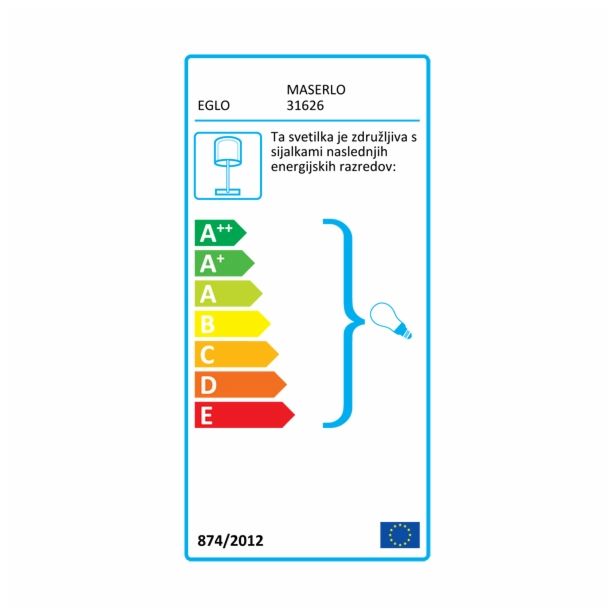NAMIZNA SVETILKA EGLO MASERLO 1X60W MAX.E27 31626 BELA