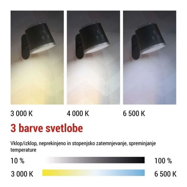 NAMIZNA SVETILKA EMOS ABBIE ČRNA