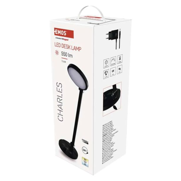 NAMIZNA SVETILKA EMOS CHARLES ČRNA