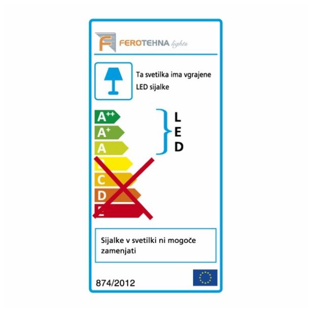 NAMIZNA SVETILKA FEROTEHNA 170 SREBRNA 3W LED