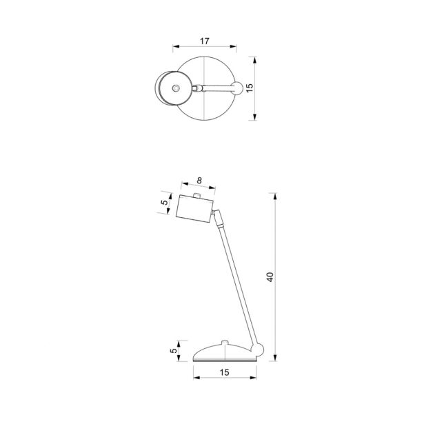 NAMIZNA SVETILKA MILAGRO ARENA BELA/ZLATA 1XGX53 MLP7758