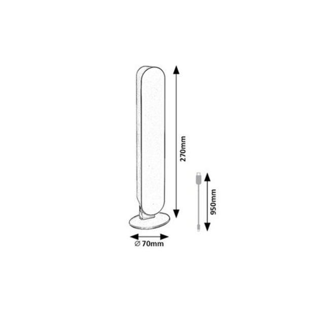 NAMIZNA SVETILKA RABALUX PARKER 3W V27CM ČRNA