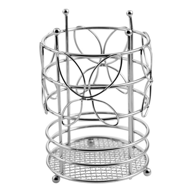 NAMIZNI DODATEK 12X17.5 CM STOJALO ZA PRIBOR KROMIRANO ŽIČNATO