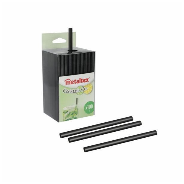 NAMIZNI DODATEK METALTEX KOKTAIL SLAMICE 100/1 ČRNE BARVE