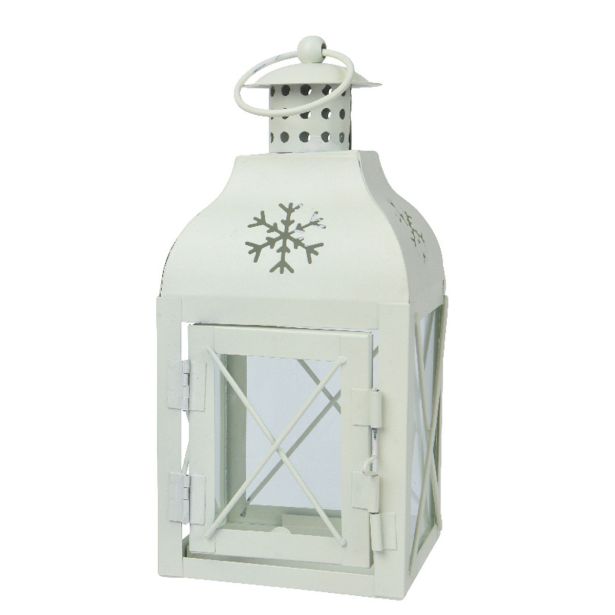 NAMIZNI OKRASEK DECORIS LANTERNA, RDEČA ALI BELA 9X9X20 CM. SORT