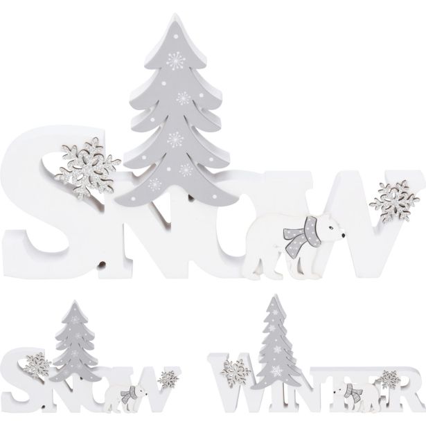 NAMIZNI OKRASEK EH DEKORACIJA ZIMSKA LESENA , SORTIRANO