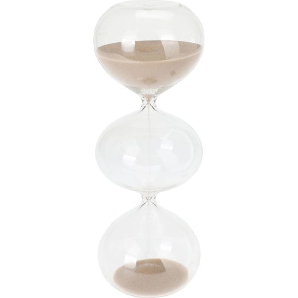 NAMIZNI OKRASEK EH PEŠČENA URA V STEKLU 22 CM