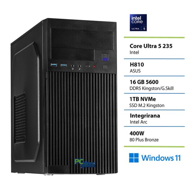 NAMIZNI RAČUNALNIK PC PLUS ULTRA 5 235 16GB 1TB W11 E-MACHINE