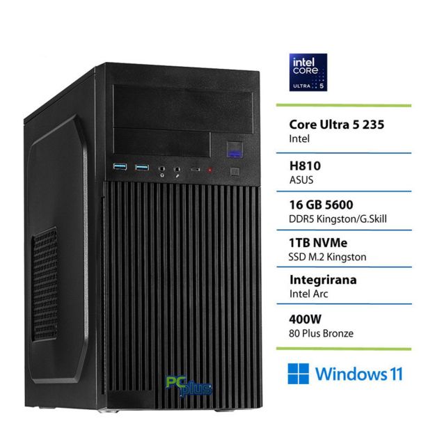 NAMIZNI RAČUNALNIK PC PLUS ULTRA 5 235 16GB 1TB W11 PRO E-MACHINE