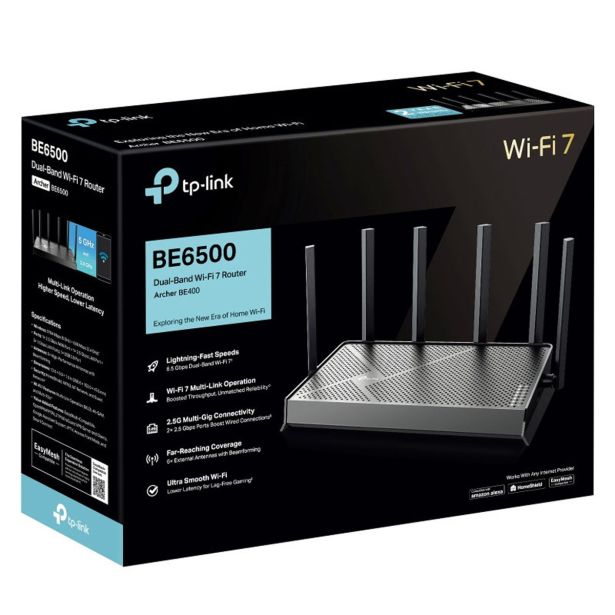 MREŽNI USMERNIK (ROUTER) TP-LINK WLAN ARCHER BE400 2.485GHZ BE6500 WIFIT