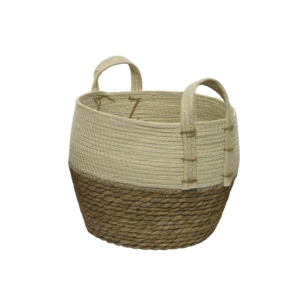 OKRASNA KOŠARA DECORIS NARAVNE BARVE, V 24 CM FI 29 CM