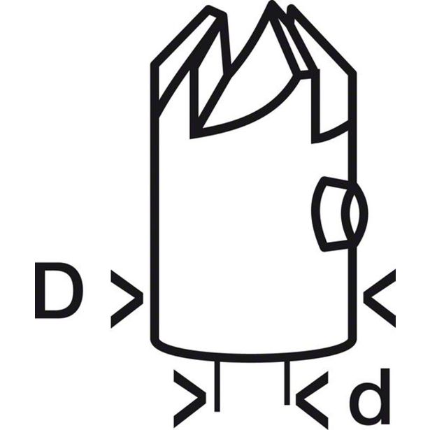 GREZILO ZA LES BOSCH NATIČNO GREZILO 8X19 MM ZA SPIRALNE SVEDRE ZA LES