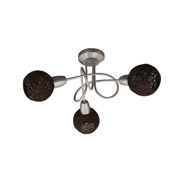 DEKORATIVNI REFLEKTOR BRILONER NATURE 3XE14 TEMNO RJAV