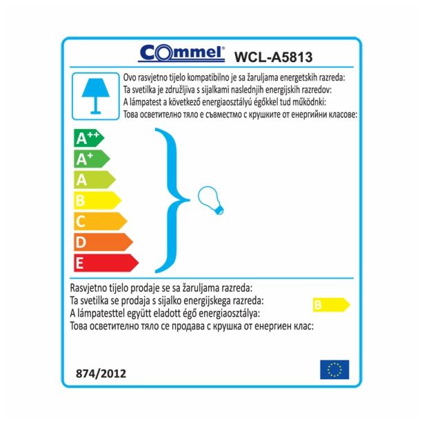 NAVADNA TRAČNA SVETILKA COMMEL 13W T5 ROTATION PODELEMENTNA L=58 CM