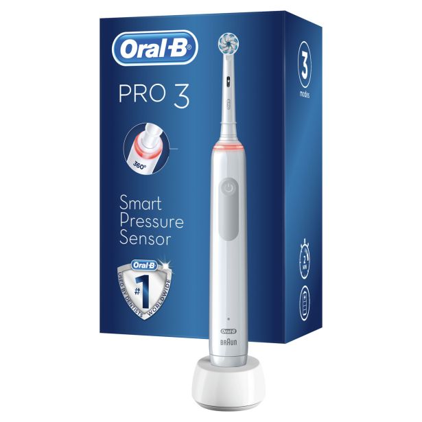 ELEKTRIČNA ZOBNA ŠČETKA ORALB PRO3 3000 SENSITIVE CLEAN