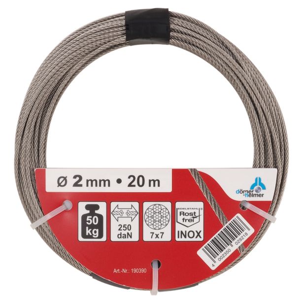 VEČNAMENSKA VRV DÖRNER + HELMER NERJAVNA 2 MM, 20 M A2