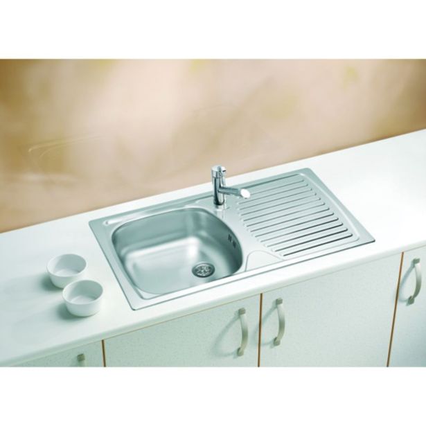 NERJAVNO POMIVALNO KORITO ALVEUS BASIC 170, LEINEN 780X435 MM IZTOK 88.9 MM