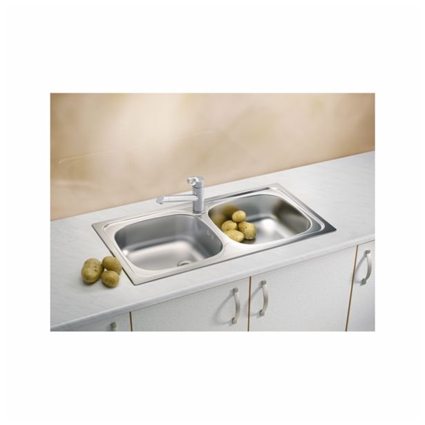 NERJAVNO POMIVALNO KORITO ALVEUS BASIC 70, SATIN 860X435 MM