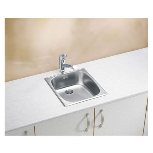 NERJAVNO POMIVALNO KORITO ALVEUS BASIC 80, LEINEN 860X435 MM