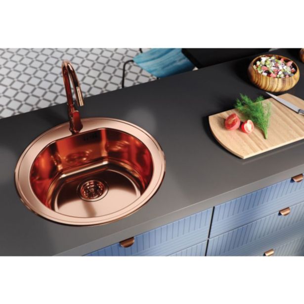 NERJAVNO POMIVALNO KORITO ALVEUS MONARCH FROM 30, COPPER FI 510 MM