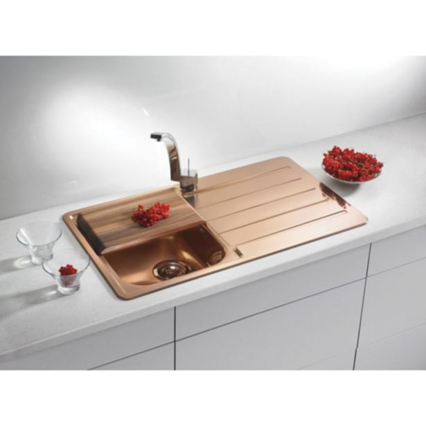 NERJAVNO POMIVALNO KORITO ALVEUS MONARCH LINE 20, COPPER 860X500 MM