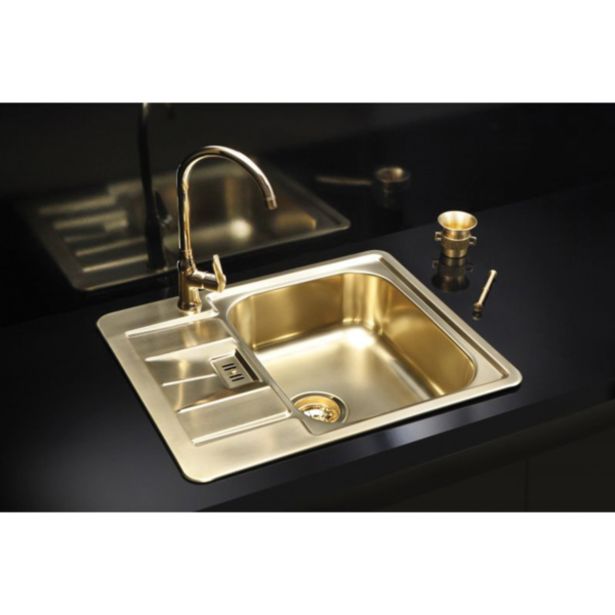 NERJAVNO POMIVALNO KORITO ALVEUS MONARCH LINE 60, GOLD 615X500 MM