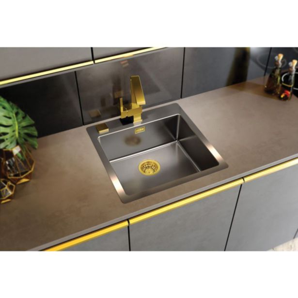 NERJAVNO POMIVALNO KORITO ALVEUS MONARCH PURE 30 ANTHRACITE 515X525 MM