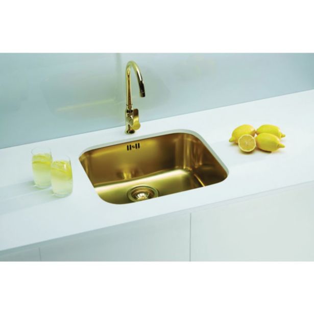 NERJAVNO POMIVALNO KORITO ALVEUS MONARCH VARIANT 40, GOLD 340X400 MM