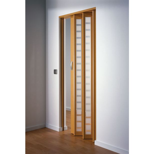 PREKLOPNA VRATA MARLEY NEW GENERATION BUKEV STEKLO BEL KARO 86X205 CM